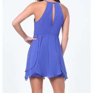 Bebe BNWT blue tulip keyhole dress